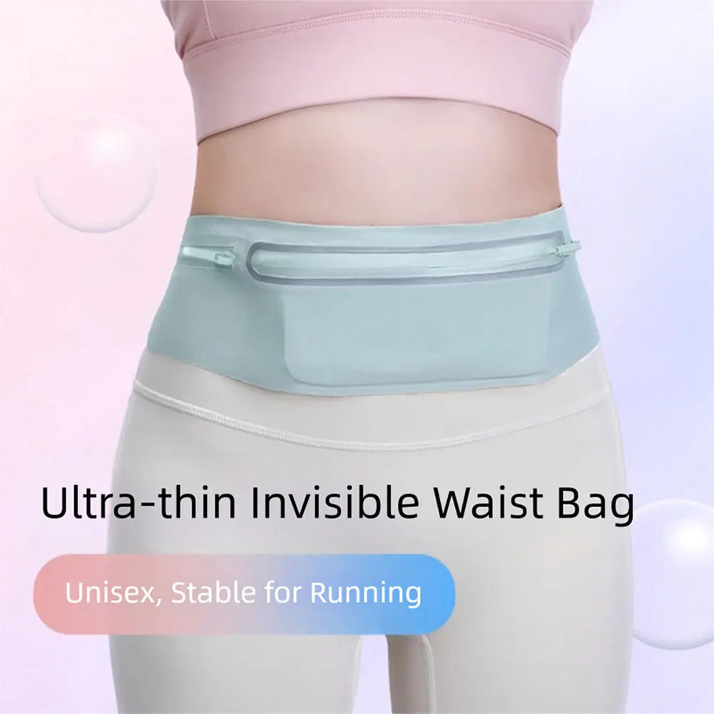 Waterproof Running Belt Bag for Men & Women – Slim Adjustable Waist Pack with Phone Holder for Jogging, Gym, Travel & Outdoor Sports