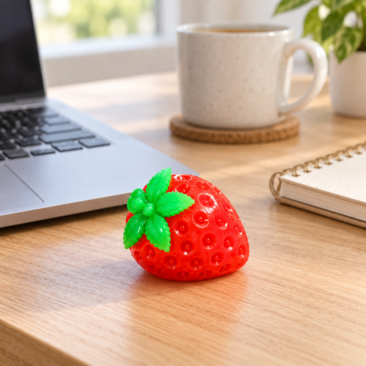 Crunchy Strawberry Squishy | ASMR Fidget for Adults