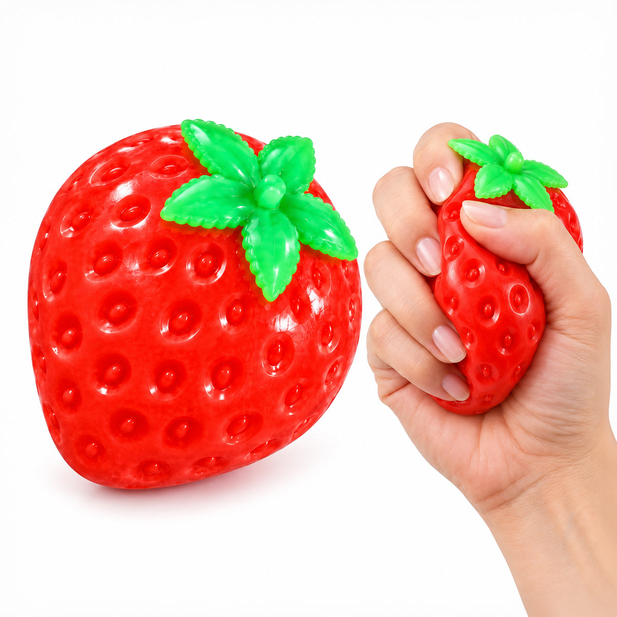 Crunchy Strawberry Squishy | ASMR Fidget for Adults