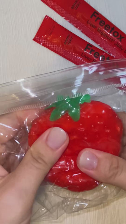 Crunchy Strawberry Squishy | ASMR Fidget for Adults